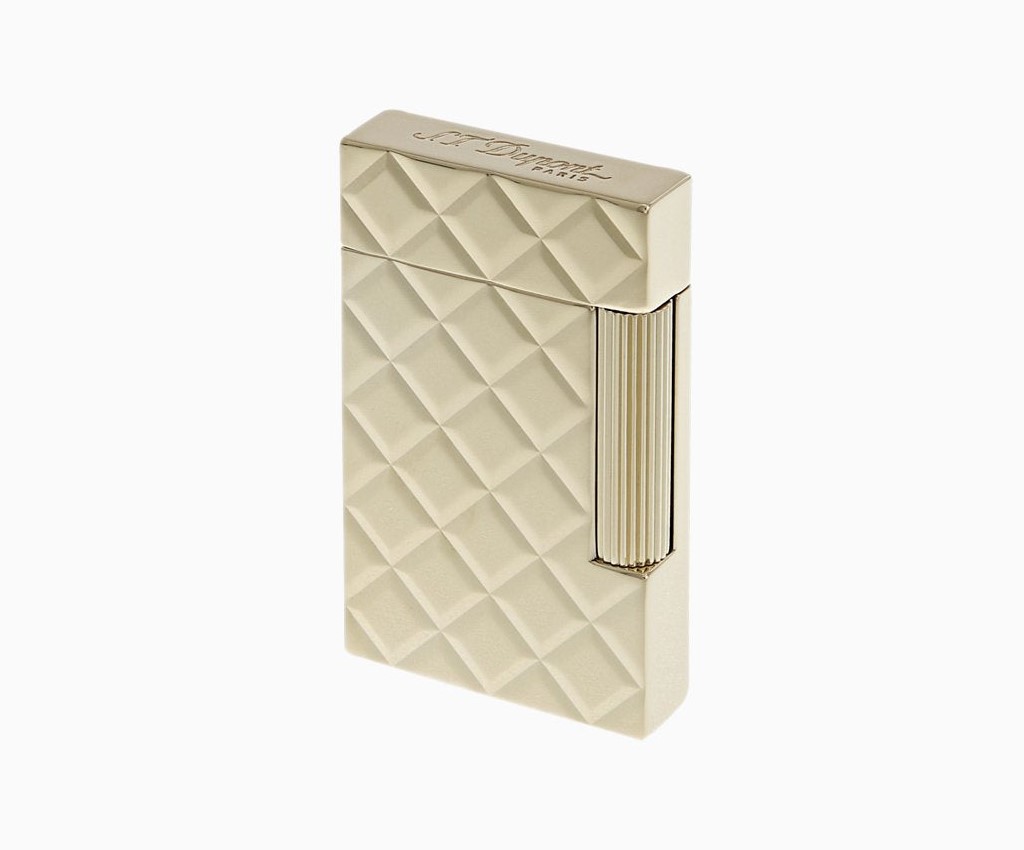 Quilted Yellow Gold Ligne 2 Slim Lighter
